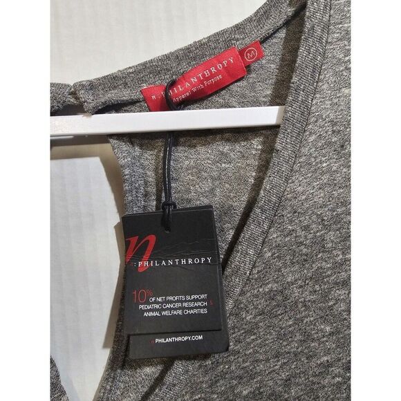 n:PHILANTHROPY Breeze Romper Size Medium Grey - Picture 3 of 5